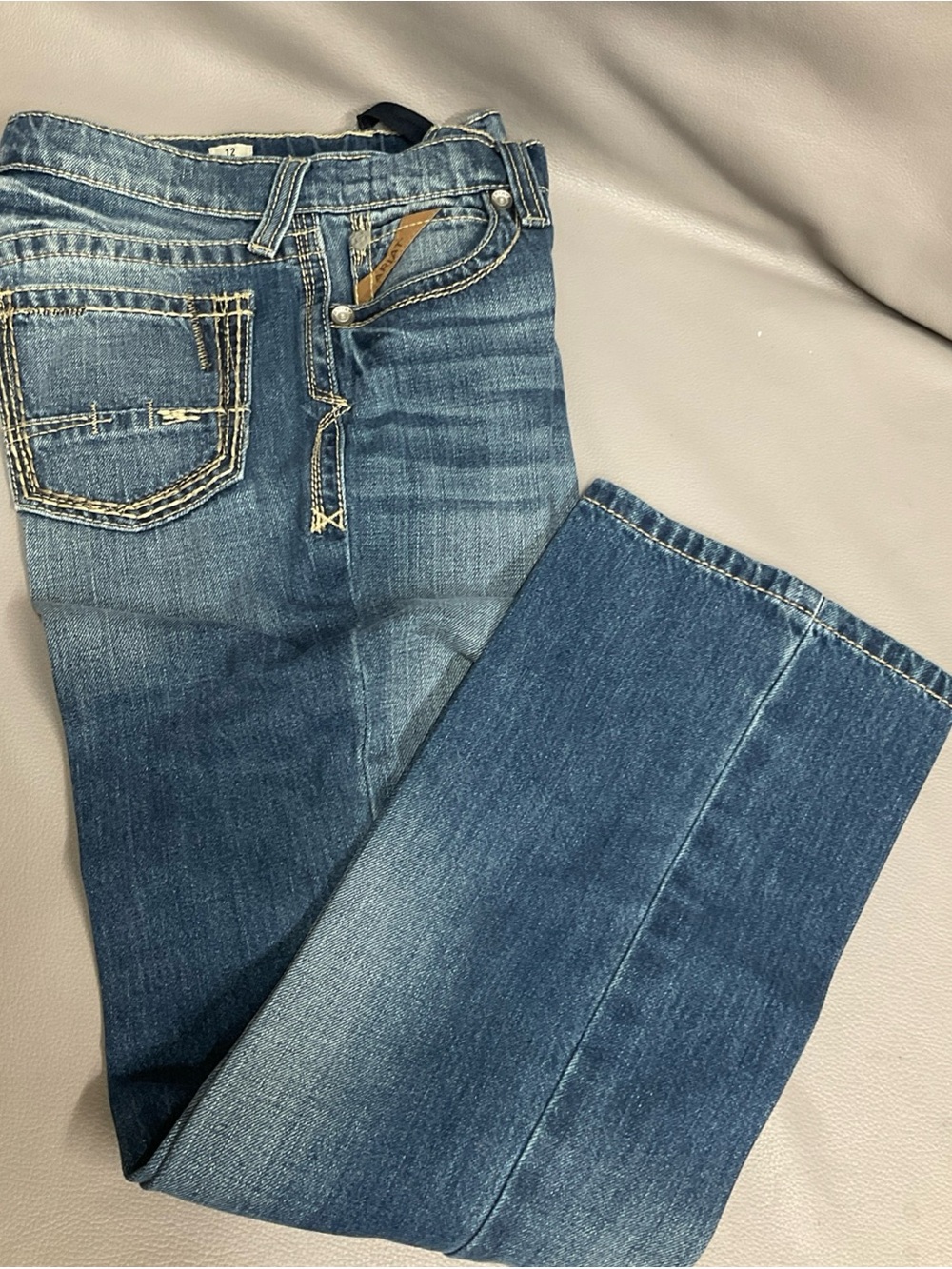 Ariat Medium Blue Bootcut Jeans with Contrast Stitching